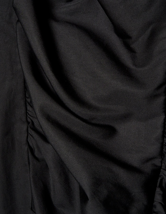 Typewriter Gathered Skirt / black