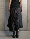 Typewriter Gathered Skirt / black