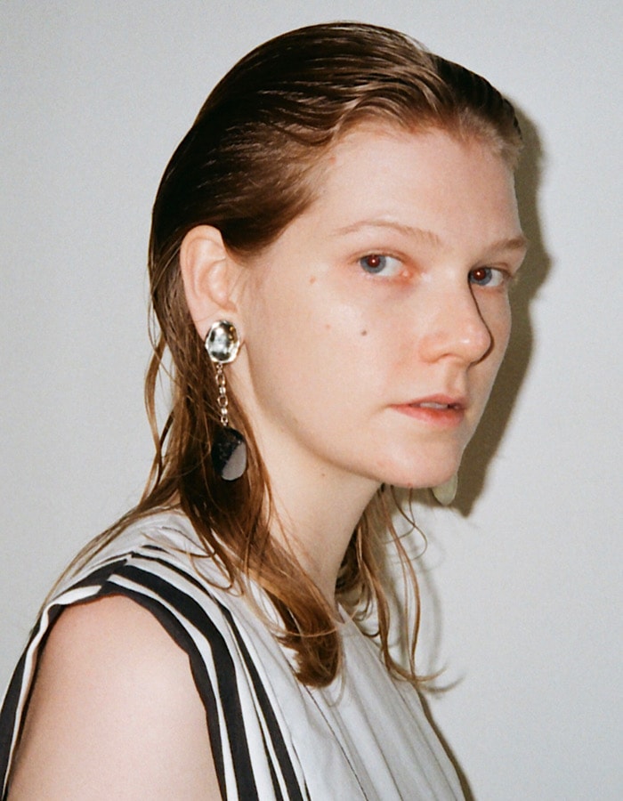 Pendulum Pierced Earrings / silver