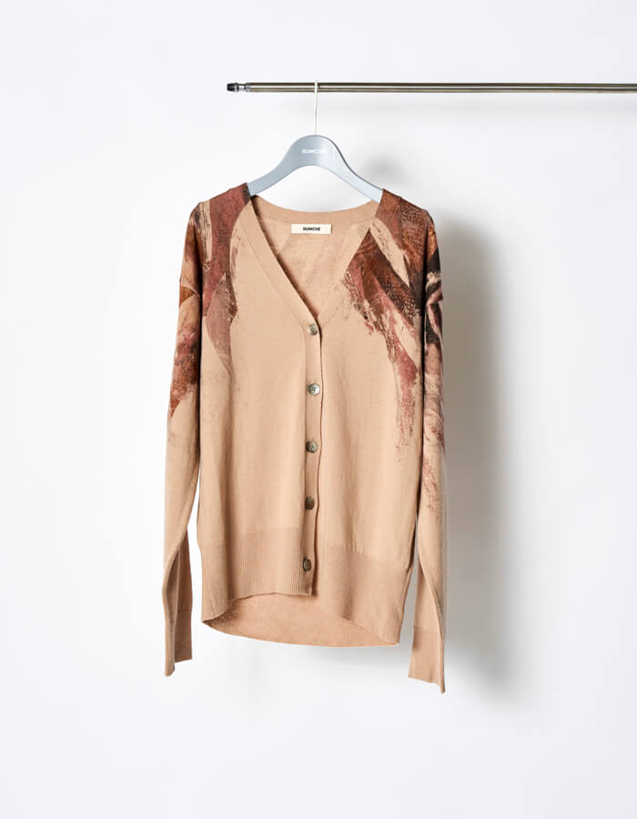 Wing Cardigan / pink beige