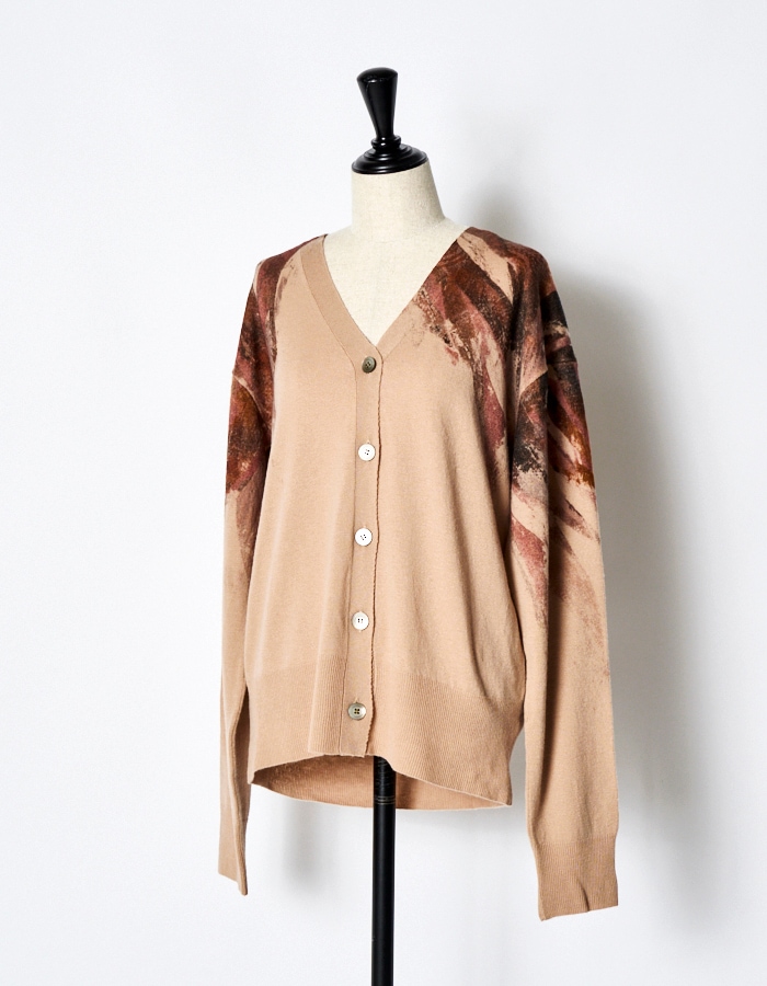 Wing Cardigan / pink beige