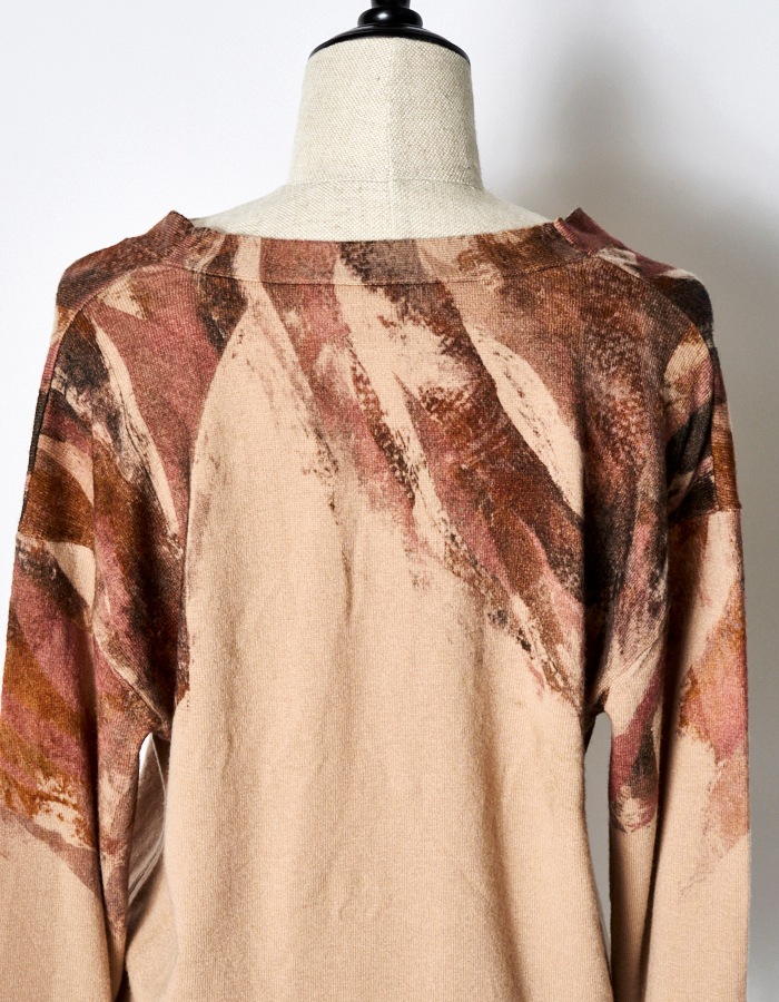 Wing Cardigan / pink beige