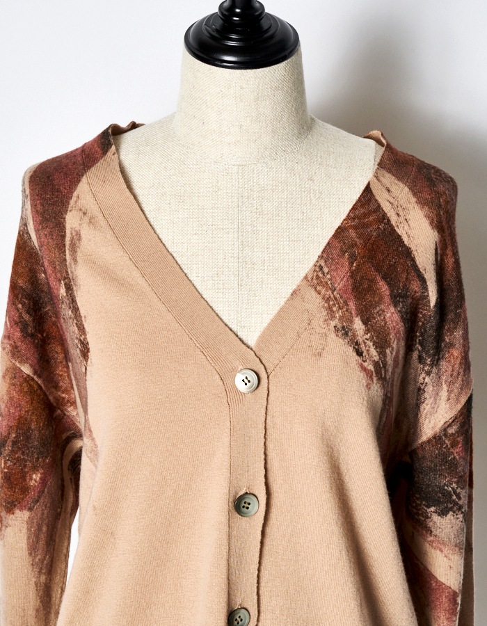 Wing Cardigan / pink beige