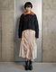 Sheer Gathered Skirt / ecru