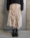 Sheer Gathered Skirt / ecru