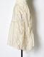 Sheer Gathered Skirt / ecru