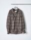 Check Sliver Knit Blouson / brown