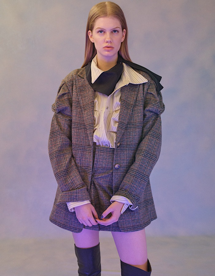 Curiosity Check Jacket / brown