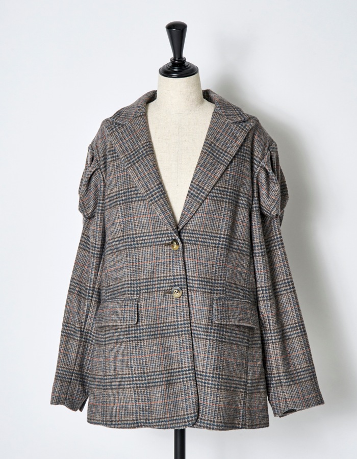 Curiosity Check Jacket / brown