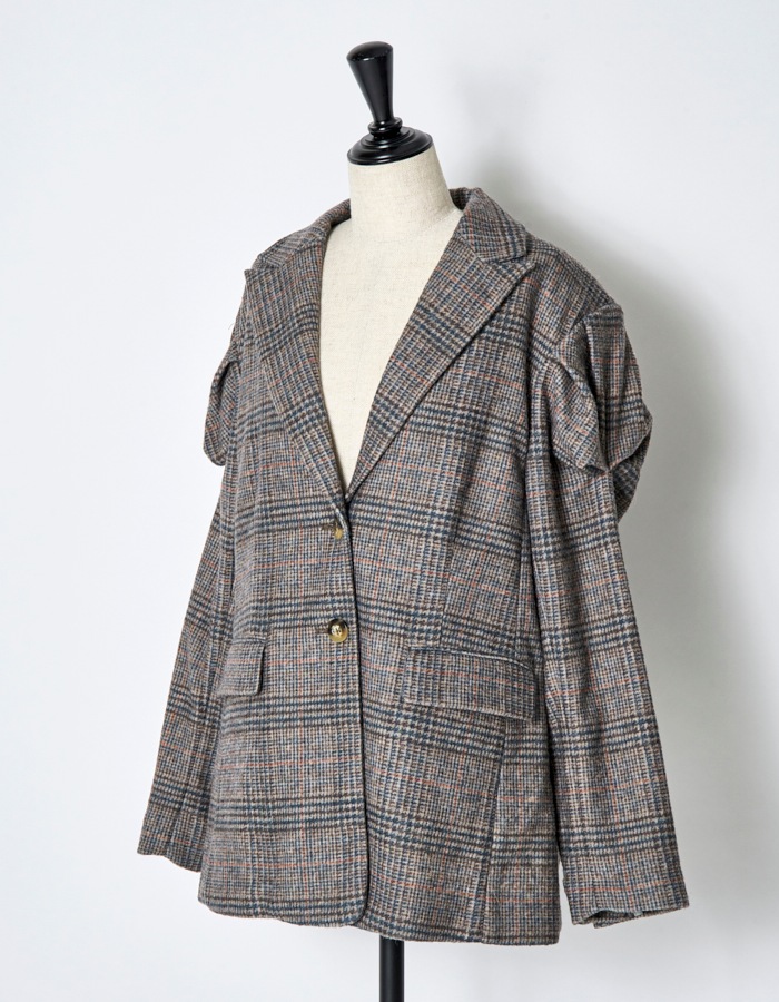 Curiosity Check Jacket / brown