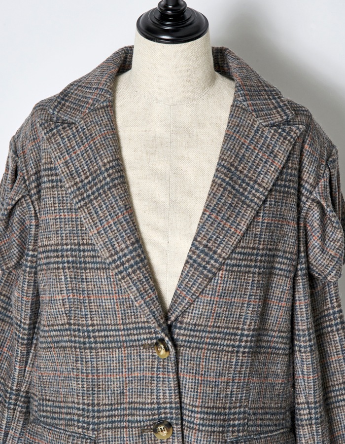 Curiosity Check Jacket / brown