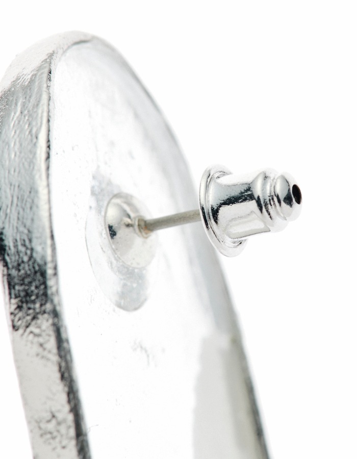 Mirror Pierced Earrings / clear