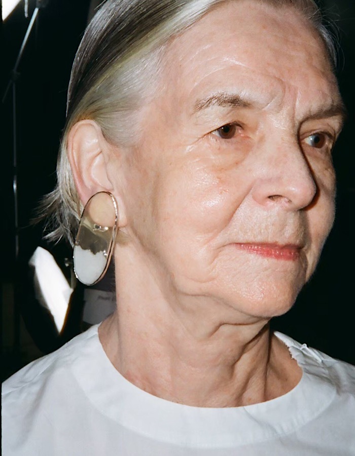 Mirror Pierced Earrings / clear