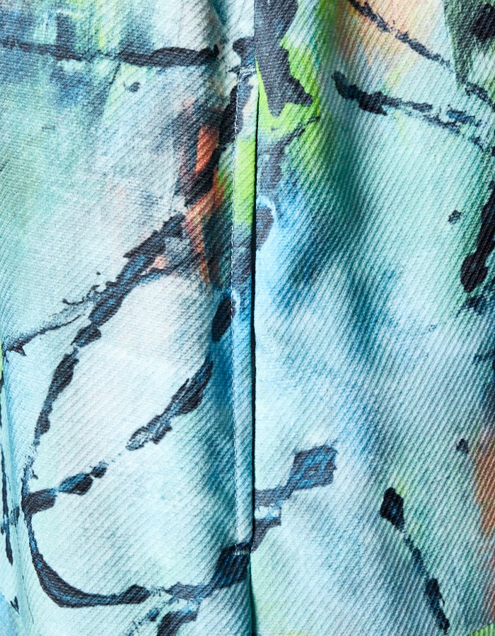 "Hidamari" Paint Dress / blue