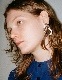Painted Pierced Earrings / white