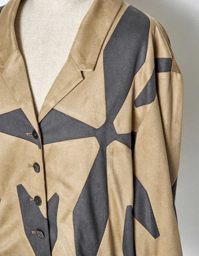 Scissors Patchwork Jacket / beige