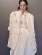 Beads Embroidery Tweed Jacket / white