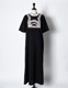Knit Docking Cutsew Dress / black