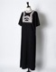 Knit Docking Cutsew Dress / black