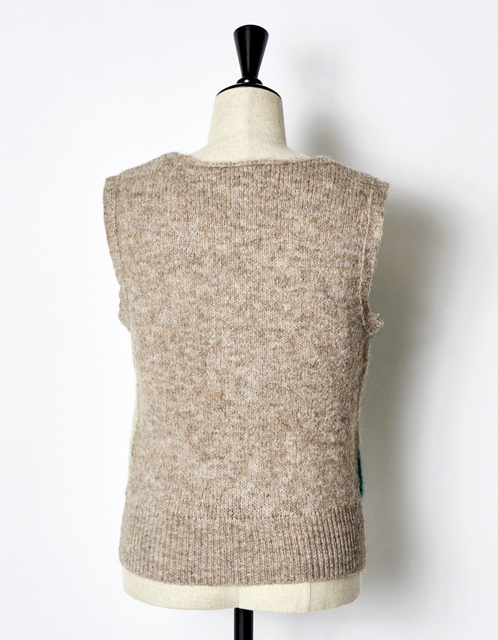 Landscape Knit Vest / gray