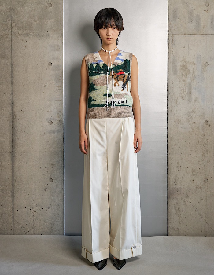 Landscape Knit Vest / gray