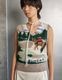 Landscape Knit Vest / gray