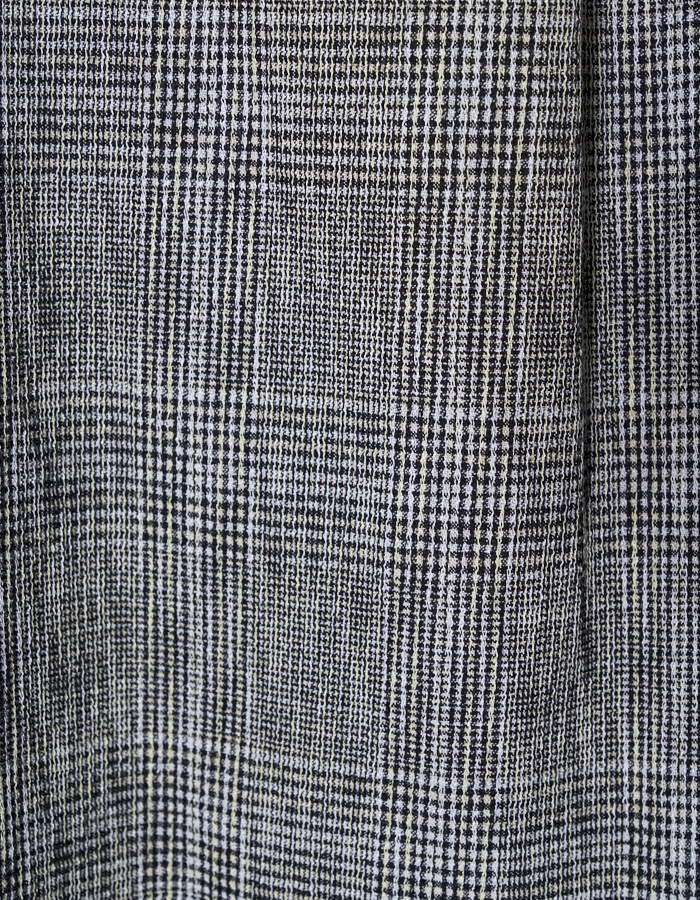 Dolman Sleeve Check Shirt / gray