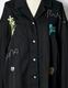 Treasure Embroidery Shirt / black