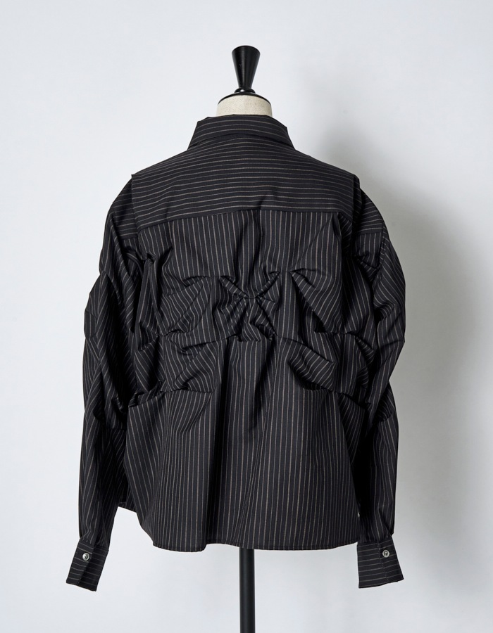 Snowflake Stripe Shirt / black