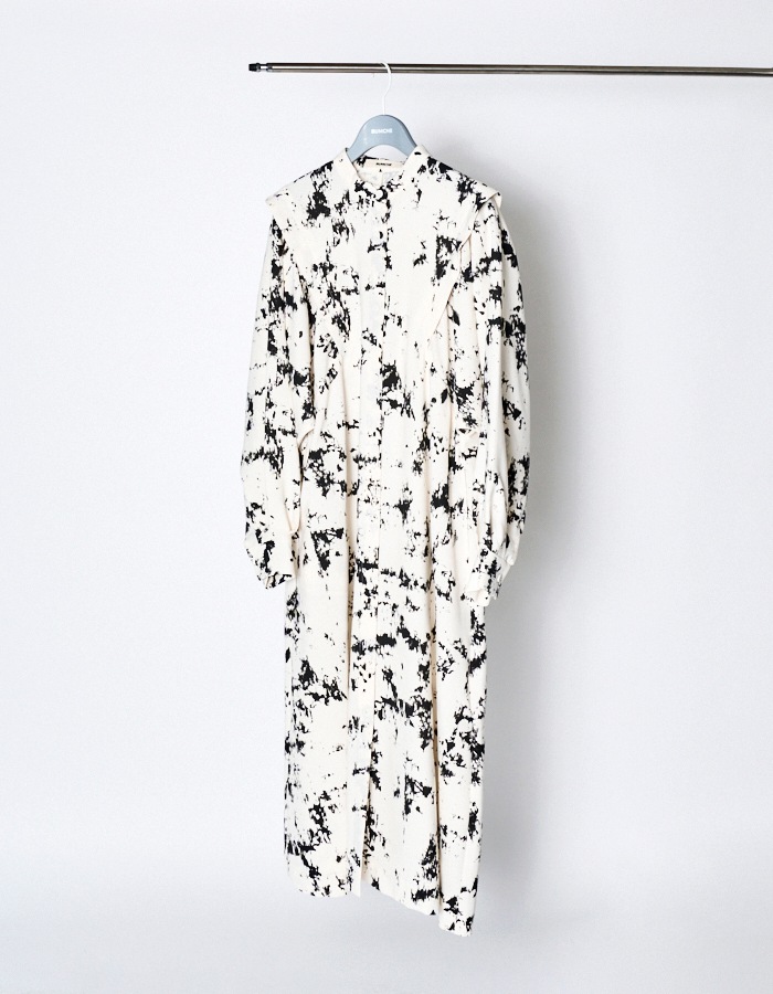 Abstract Paint Dress / off white
