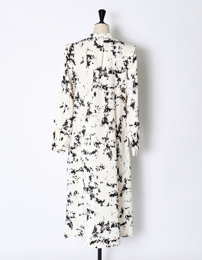 Abstract Paint Dress / off white