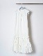 Sleeveless Gathered Dress / white