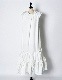Sleeveless Gathered Dress / white