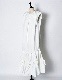 Sleeveless Gathered Dress / white