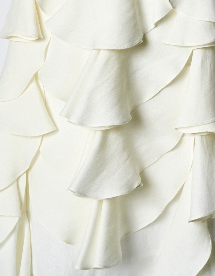 Moon Ruffle Skirt / off white