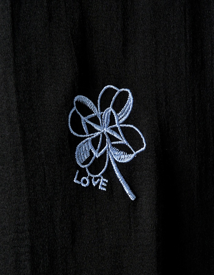 Treasure Embroidery Trousers / black