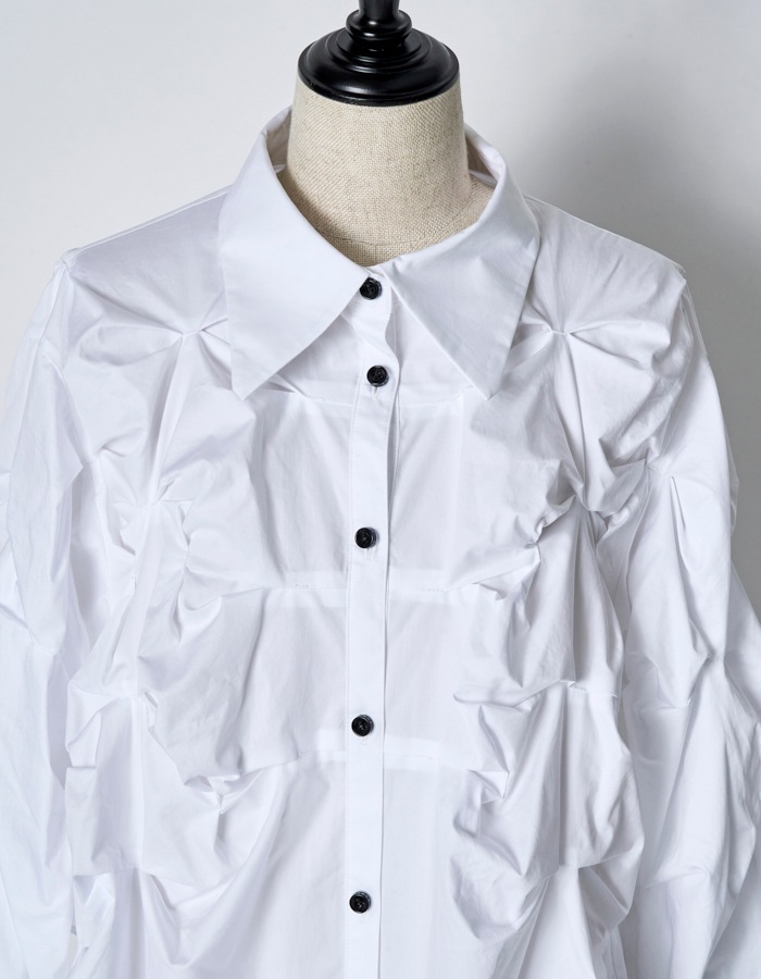 Snowflake Cotton Shirt / white