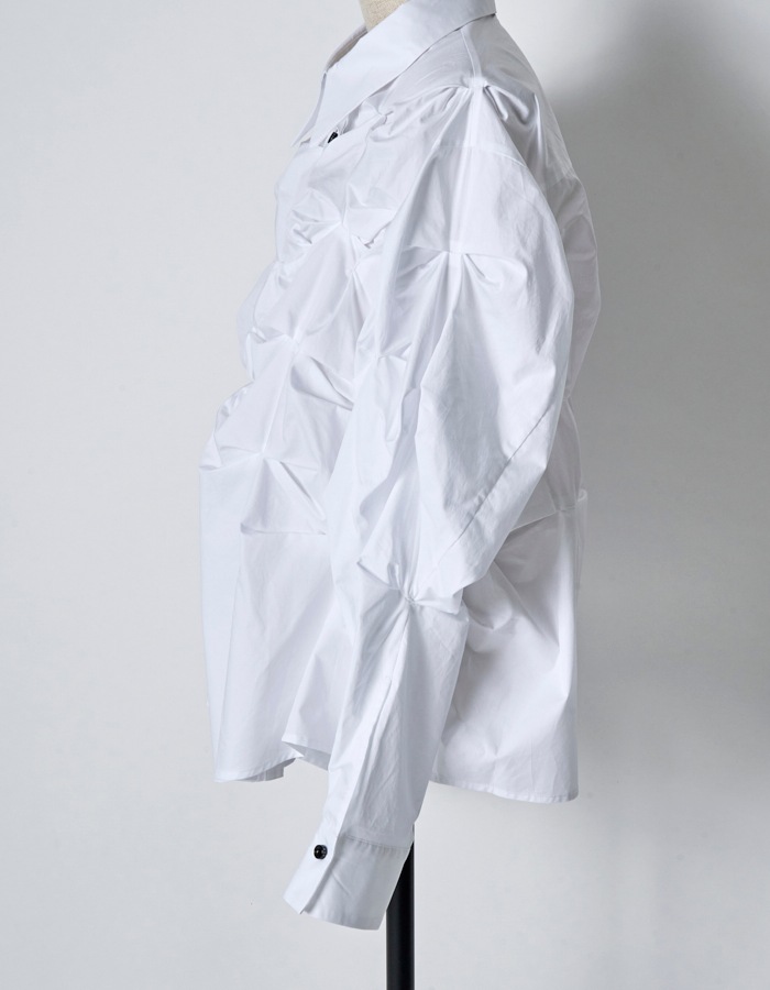 Snowflake Cotton Shirt / white