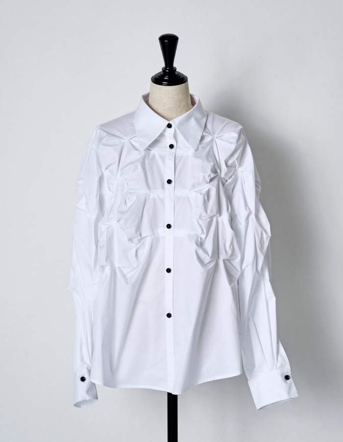 Snowflake Cotton Shirt / white
