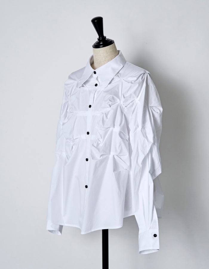 Snowflake Cotton Shirt / white