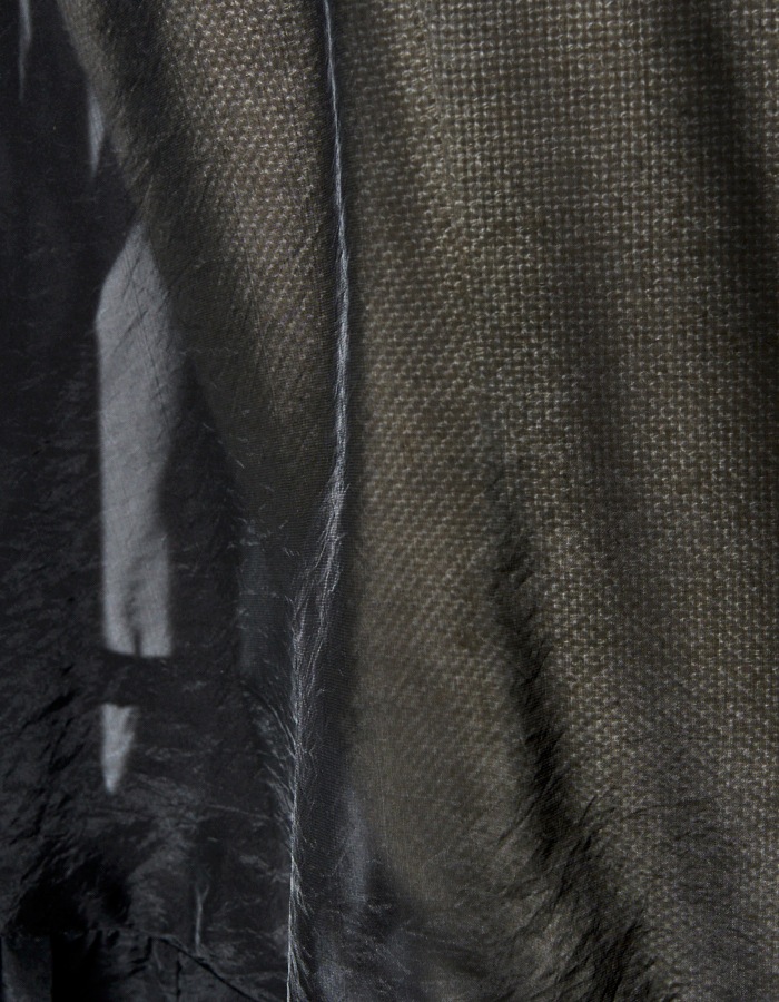 Sheer Gathered Blouse / black