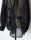 Sheer Gathered Blouse / black