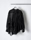 Sheer Gathered Blouse / black