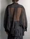 Sheer Gathered Blouse / black