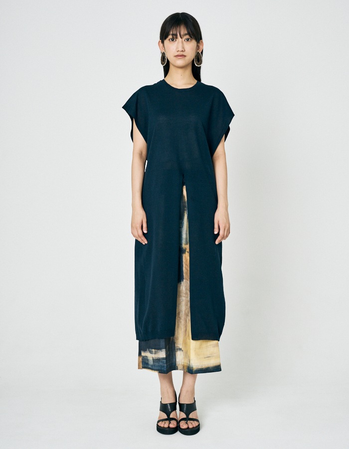 Drop Bond Yarn Pierced Earrings / gold ACCESSORIES RUMCHE OFFICIAL