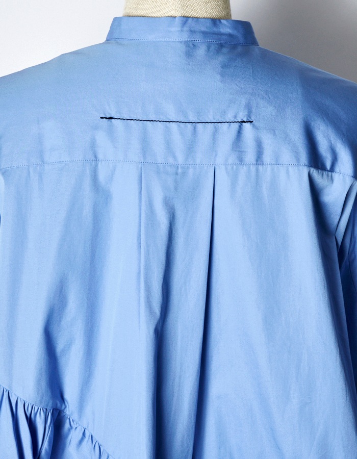 Typewriter Gathered Blouse / sax