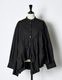 Typewriter Gathered Blouse / black