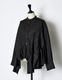 Typewriter Gathered Blouse / black