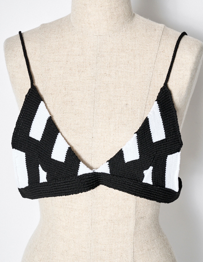 Bond Yarn Bra Tops / black