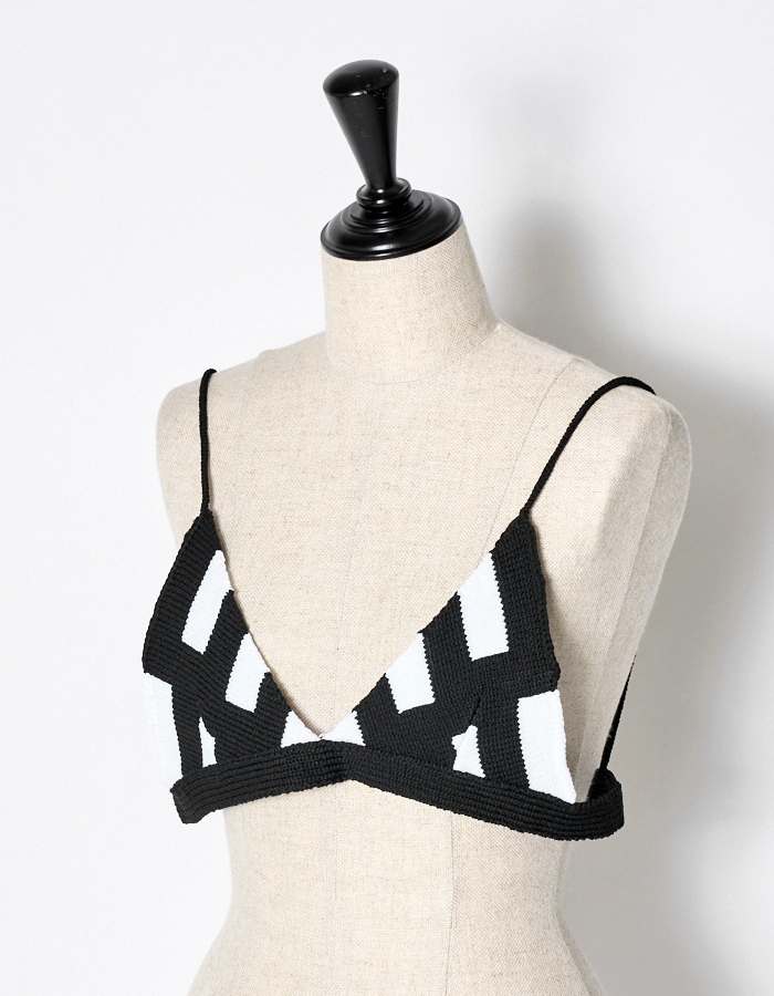 Bond Yarn Bra Tops / black